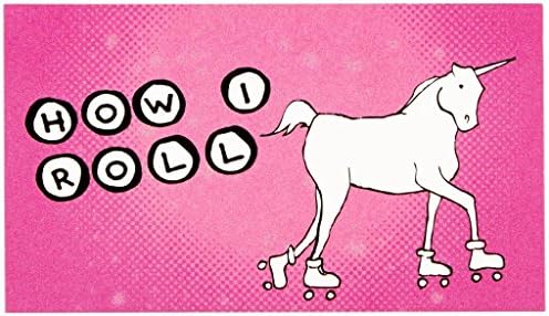 Ugly Baby Sticker: Cartoon Unicorn On Skates - How I Roll (10 Pack)
