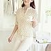 Shouhengda Women Long Sleeve Chiffon Blouse Floral Printed Button Shirts