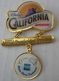 Disney California Adventure Annual Passholder Preview Button Badge Pin - collectible