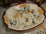 3 sectional dish embossed Olio D`Oliva design - D`Lusso Collections (Set of 12)