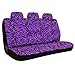 BDK Purple Zebra Seat Covers and Floor Mats Set Fur Print Complete - Full Set, Universal Fit