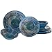 Certified International Radiance Teal Melamine 12 pc Dinnerware Set