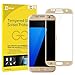 Galaxy S7 Screen Protector, JETech Tempered Glass Full Screen Screen Protector Film for Samsung Galaxy S7 (Gold)