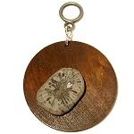 Fossil Pendant 02 Stone Coral Gray Brown Wood Circle Rock Healing Crystal 3