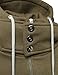Doublju Mens Terry Zip-up Hood Slim fit Jacket