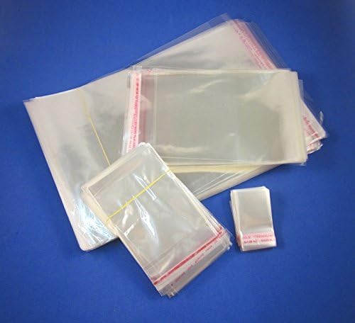 144pcs Mixed Size Transparent Opp Packing Bags with Self Adhesive Seal