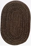 Washington Oval Braided Area Rug 4 round Brown Mix