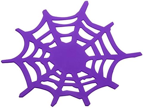 2pcs Spider Web Car Mat Anti-slip Car Dashboard Pad Silicone Gel for Mobile Phone PDA GPS Universal (Purle)