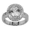 Round Cut CZ Ring-3 Carats 14KT White Gold Filled Round Cut CZ Engagement Ring by GemGem Jewelry