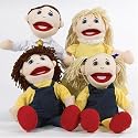 Caucasian Family Puppet Set