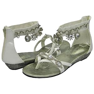Buy Breckelles Bling-05 White Women Sandal