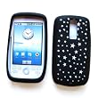 HTC myTouch 3G (NOT 3.5mm jack) T-Mobile Laser Skin Case Rubber Silicone Protector Image Cover "Black Stars Pattern" Design