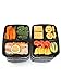 Meal Prep Containers 3 Compartment with Lids for Food Storage 36 Ounce (10 Pack)