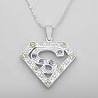 Necklace With 1.43ctw Precious Stones - Genuine Peridots and Tanzanites Well Made in 925 Sterling silver. Total item weight 10.5g Length 17in