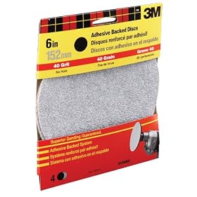 3M 9184DC-NA 6-Inch Coarse Grit Adhesive Backed Sanding Disc by 3M