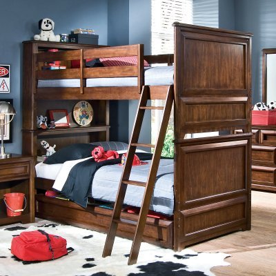 Lea Industries Elite Expressions Bookcase Twin over Twin Bunk Bed - ADL3189