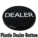 Black Plastic Casino Poker Dealer Button