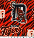 MLB Detroit Tigers Baseball Fleece Fabric Print By the Yard