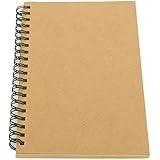KINGSO Vintage Spiral Bound Sketch Book Scrapbook Album for Gift
