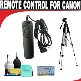 Remote Shutter Release + 57 Tripod For The Canon 50D, 4D, 30D, 20D, 10D, 5D, D30, D60, 1D MARK 2 & 3, 1D, 1DS, 1DS MARK 2 & 3 Digital Cameras