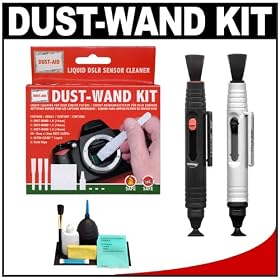 Dust-Aid Dust-Wand Digital SLR Sensor Filter Cleaner Accessory Kit for Nikon, Canon, Sony, Pentax, Olympus as well as Fuji Digital SLR Cameras with 6-Piece Cleaning Kit
