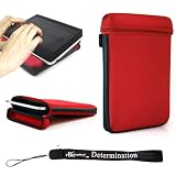 Apple iPad Accessories: Exclusive Limited Edition Tilt Stand Red EVA iCap iPad Cube Hard Nylon Case for iPad ( Compatible with all versions of iPad Touch Tablet 8GB 16 GB 32 GB 64 GB ) Case its  Tsa Compliant Checkpoint Friendly  + Includes an eBigValue (TM) Determination Hand Strap Key Chain