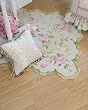 Lucy Silk Rose Nursery Rug by Glenna Jean