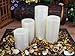 Ivory Flameless Real Wax Candles with Remote 4, 5, 6, and 8-Inch Unscented LED Candles of 4