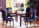 Antique Walnut Glass Top Dining Table