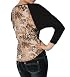If Apparel Printed Cheetah Longsleeve Blouse in Brown