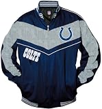 Mtc Marketing NFL Men's Indianapolis Colts Lateral Track Jacket, Blue/Silver, 2X-Large