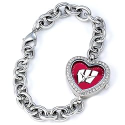 Wisconsin Badgers Gametime Heart Bracelet/Watch