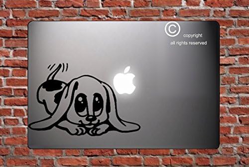PUPPY BIG EARS-Vinyl Decal Sticker Skin Laptop Cover For Apple Macbook Pro Mac 13 inch-Black