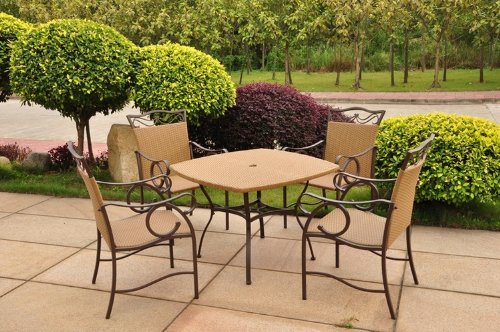 Valencia Resin Wicker / Steel Set of Five (Matte Brown) (39