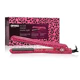 amika Hot Pink Cheetah Ceramic Styler with 1.5 Floating Platesby amika