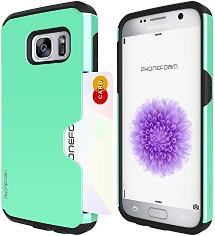 Phonefoam Fit Series Slim Wallet Case for Samsung Galaxy S7 (Mint)