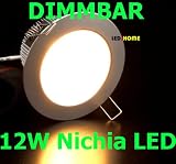 LED Downlight Einbaustrahler 12W Highpower Nichia LED DIMMBAR Warmweiß LD16