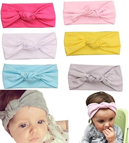 Pepa kids Baby Girl Newest Turban Headband Head Wrap Knotted Hair Band (C)
