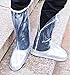i-BOSOM Reusable Waterproof Outdoor Protective Rain Boot Shoe Covers (Extra Large, Transparent)