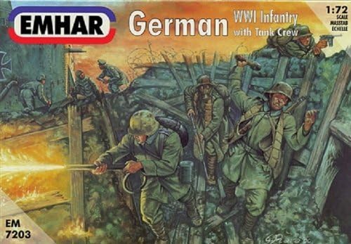 Emhar Models German WWI Infantry Model Building Kit with Tank Crew by Emhar Models