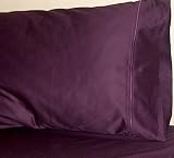 ELEGANCE Homespell 800 Thread Count Bed Sheet Set Egyptian Cotton Solid Purple Queen