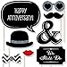 Big Dot of Happiness Wedding Anniversary - Photo Booth Props Kit 20 Count