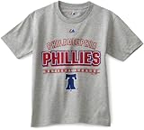 MLB Boys' Philadelphia Phillies Opponent Short Sleeve Basic Tee (Steel Heather, X-Large)
