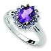 Ster Silver 14K Gold Amethyst & Iolite Fashion Ring
