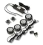 Westek SR120LCS 20-Watt Halogen Low Voltage Under Cabinet Light Kit, 4 Pack, Black