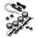 Westek SR120LCS 20-Watt Halogen Low Voltage Under Cabinet Light Kit, 4 Pack, Black