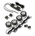 Westek SR120LCS 20-Watt Halogen Low Voltage Under Cabinet Light Kit, 4-Pack, Black