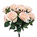 Topix Premium Artificial Flower Romantic Rose (Pink, 10pcs-Scape)
