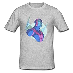 X-MAN Cotton T-shirts Wings Hero Man Crew Collar Mens Tee