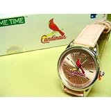 MLB St. Louis Cardinals Game Time Player Series Pink Strap Ladies Watch